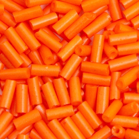 Стеклярус Astra&Craft 5мм, 15г (50 оранжевый/непрозрачный)