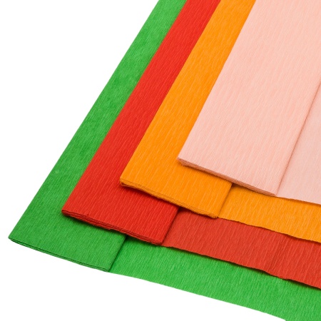 Набор бумаги гофрированной крепированной, 50*200 см, 35 гр/м2, 4 цвета 'Ассорти 2' Astra&Craft