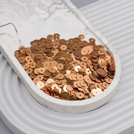 Пайетки плоские, 6 мм, упак./10 гр., Astra&Craft (14 коричневый)