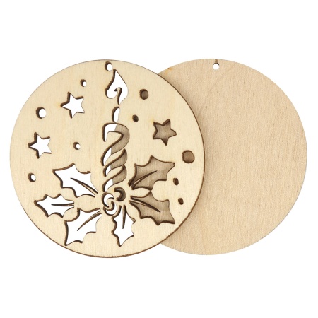 L-2106 Деревянная заготовка 'Свеча' 6,4*6,4*0,6см Astra&Craft