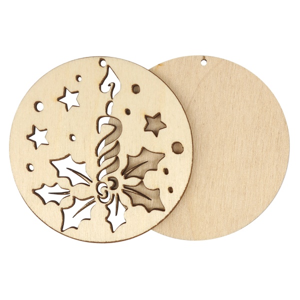 L-2106 Деревянная заготовка 'Свеча' 6,4*6,4*0,6см Astra&Craft