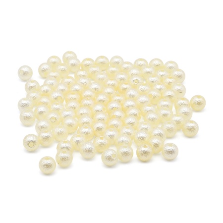 Бусины пластиковые, 'Хлопковый жемчуг', круглые, 8мм, 25гр, Astra&Craft (ZE055 натуральный)