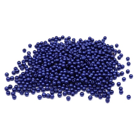 Бусины пластиковые, 'жемчуг', цветные, круглые, 4мм, 25гр, Astra&Craft (MH.КР.04.A33.02 синий)