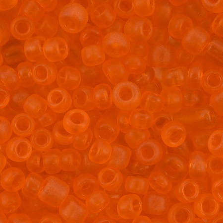 Бисер, (стекло), 11/0, упак./20 гр., Astra&Craft (M9В т.оранжевый/прозрачный матовый)