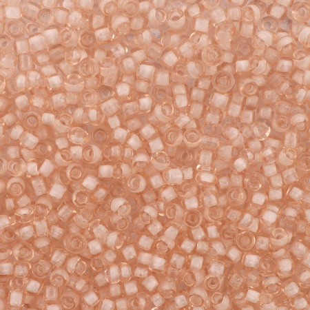 Бисер, (стекло), 11/0, упак./20 гр., Astra&Craft (9А-3 бежевый/прозрачный с цветным центром)