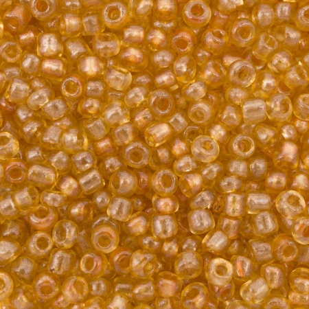 Бисер, (стекло), 11/0, упак./20 гр., Astra&Craft (902 св. золотой/прозрачный)