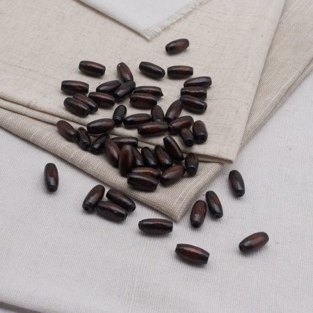 WDB0433 Бусины деревянные, коричневые, овальные, 15*7мм, 21гр, 70шт/упак, Astra&Craft