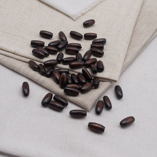 WDB0433 Бусины деревянные, коричневые, овальные, 15*7мм, 21гр, 70шт/упак, Astra&Craft