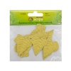YX15-118 Бумажные листья с блестками, 4,5*4 см, упак./8 шт., Astra&Craft (золотой)