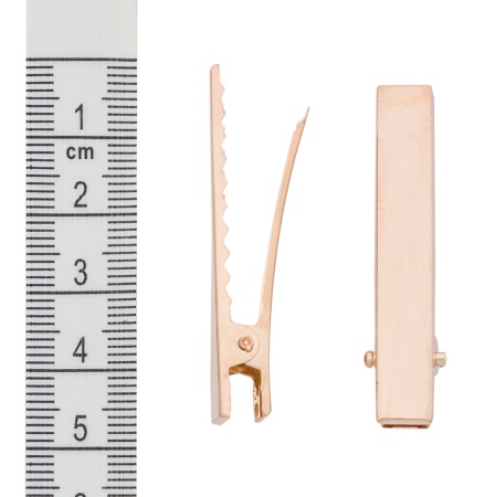 2AR23201 Основа для заколки крокодил, 4,5см, 20шт/упак, Astra&Craft (золото)