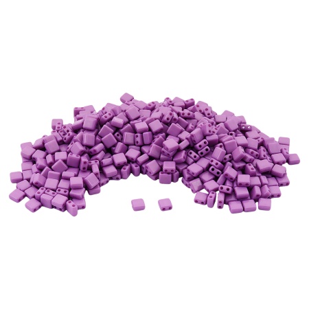 7429 Бусины пластиковые с двойным отверстием, плоский квадрат, 6*6*3мм, 50гр Astra&Craft (17 фиолетовый)