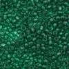 Бисер, (стекло), 11/0, упак./20 гр., Astra&Craft (23А-3 т.зеленый прозрачный с цветным центром)