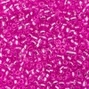 Бисер, (стекло), 11/0, упак./20 гр., Astra&Craft (1095 фуксия/прозр.серебрист.центр(круг.отв.))