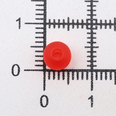 2006 Бусины пластиковые, полупроз., матовые цвет., круглые, 6мм, 20гр,170(+/-10)шт/упак, Astra&Craft (CS049 красный)