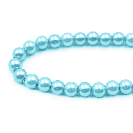 Бусины пластиковые, 'жемчуг', цветные, круглые, 6мм, 25гр, Astra&Craft (029 NL бирюза)