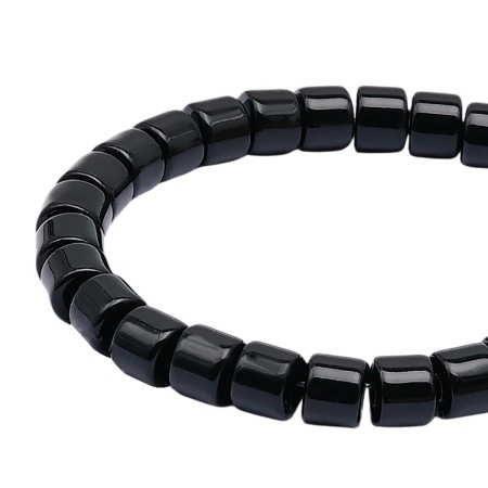 2141 Бусины пластиковые, цилиндр, 5*6мм, 50гр Astra&Craft (018 черный)