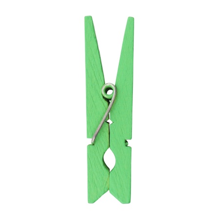 AR422 Прищепки деревянные, 45мм, цв. нат/дерево, 10шт/упак (зеленый)