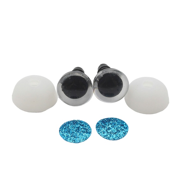 AR1216-A Глаза искристые голубые 12мм, 2шт/упак