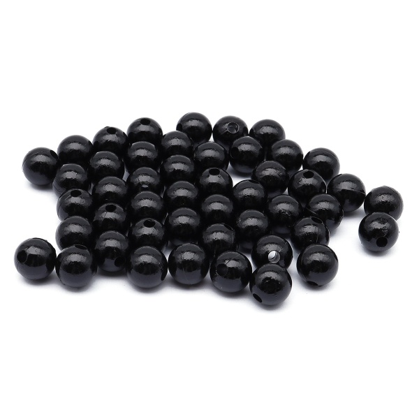 Бусины пластиковые, 'жемчуг', цветные, круглые, 10мм, 25гр, Astra&Craft (MH.КР.10.002.02 черный)
