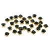 ЗЦ016НН44 Хрустальные стразы в цапах круглые (золото) изумруд 4*4мм, 29-30 шт/упак Astra&Craft