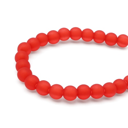 (7728462) Бусины полупрозрачные 2006 матовые, 6мм, 500гр. (CS049 красный)