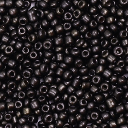 Бисер, (стекло), 11/0, упак./20 гр., Astra&Craft (M924 т. серый/непрозрачный, матовый)