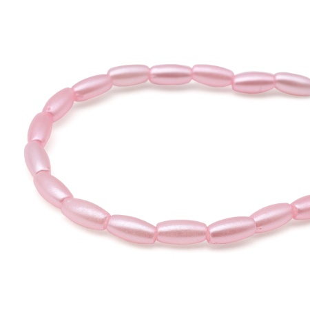 4AR293/294 Бусины пластиковые, 'жемчуг', цветные, рис, 3*6мм, 15гр, Astra&Craft (розовый)