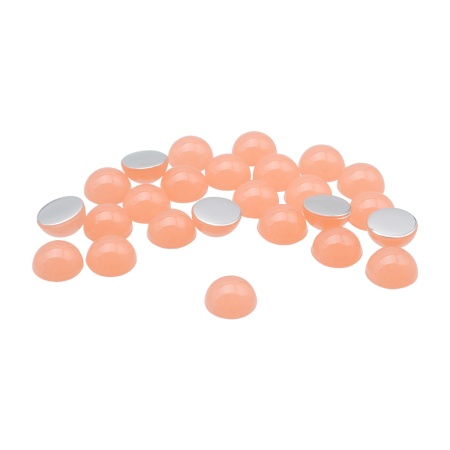 Полубусины пластиковые, 'желейные', полупрозрачные в цвете, 8мм, 25шт/упак, Astra&Craft (J31 персиковый)