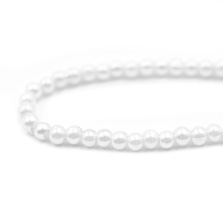 Бусины пластиковые, 'жемчуг', цветные, круглые, 3мм, 20гр, Astra&Craft (001 NL белый)