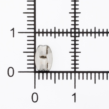 HDES001-B Фиксатор для сережек, 6.5*4.5 мм, упак./6 шт., Astra&Craft (серебро)