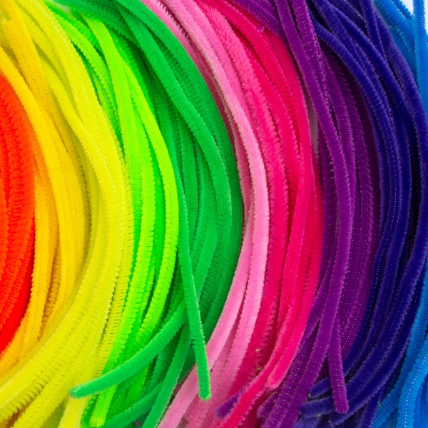 Проволока синельная для творчества, 6мм*300мм, 10 неоновых цветов, 100 шт/упак, Astra&Craft