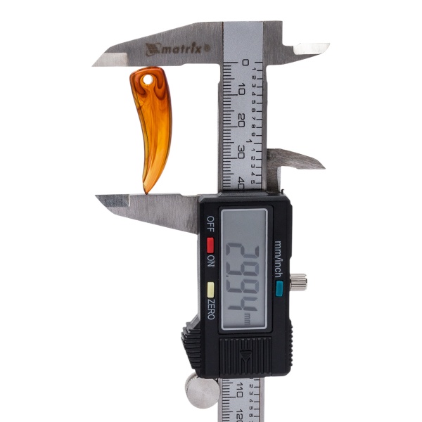 2398 Бусины пластиковые, 'янтарь', клык, 40*12мм, 20гр, Astra&Craft