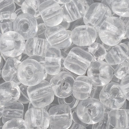 Бисер Astra&Craft 6/0, 15г (1 белый/прозрачный)