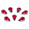 АЦ007НН610 Хрустальные стразы в цапах формы 'капля', красный, 6х10мм, 7шт