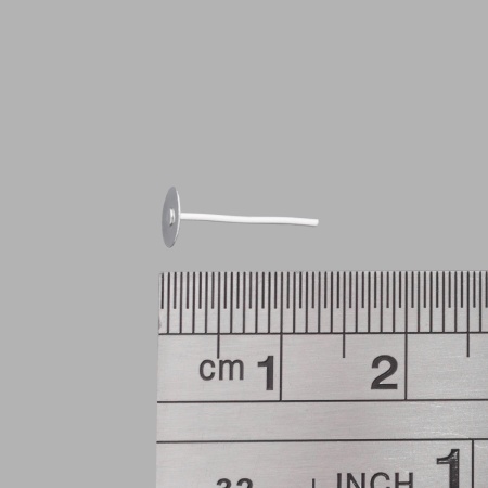 4AR263 Основа для серег-гвоздик, 4шт/упак, Astra&Craft (Серебро)