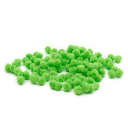 Помпоны декоративные 10мм, 100шт/упак, Astra&Craft (PA-008 зеленый)