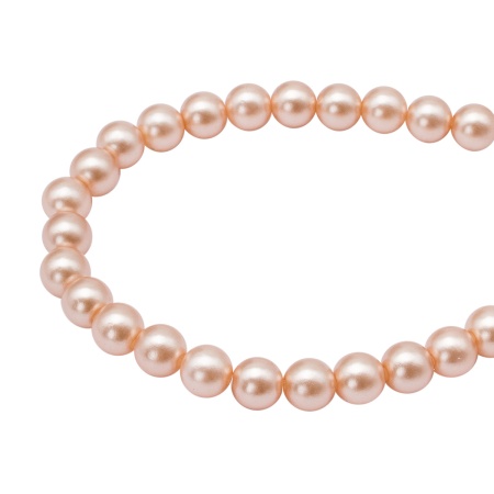 LY-264 Бусины пластиковые, 'жемчуг', цветные, круглые, 8мм, 500гр, Astra&Craft (A44 телесный)