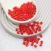 2017 Бусины пластиковые, акрил, прозрач. в цвете, граненый биконус, 8мм, 25гр, Astra&Craft (7 ярко-красный)