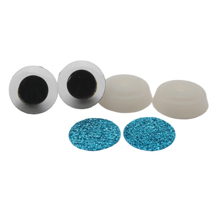 AR1219-A Глаза искристые голубые 20мм, 2шт/упак