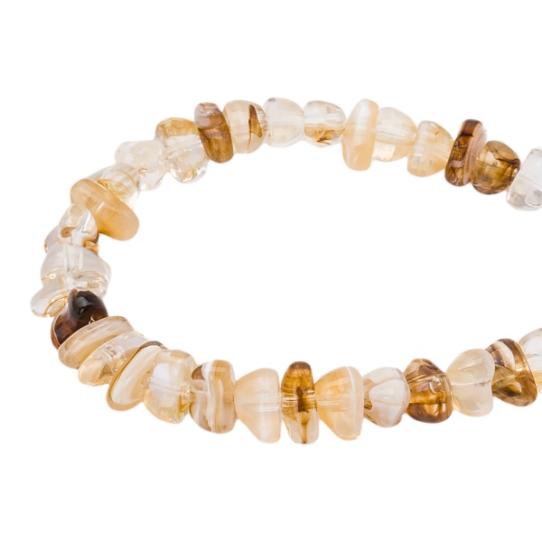 2344 Бусины пластиковые, акрил, прозрач. в цвете, галтовка, 2*6мм, 50гр Astra&Craft (ad017 цитрин)