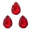 АЦ007НН1318 Хрустальные стразы в цапах формы 'капля', красный 13х18 мм, 3 шт.