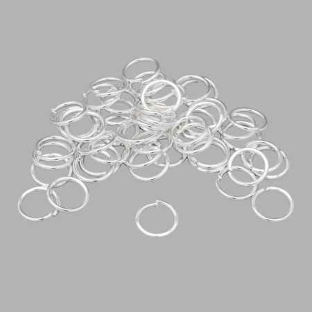 4AR244/245/246 Кольцо соединительное 0,9*8мм, 50шт/упак, Astra&Craft (Серебро)