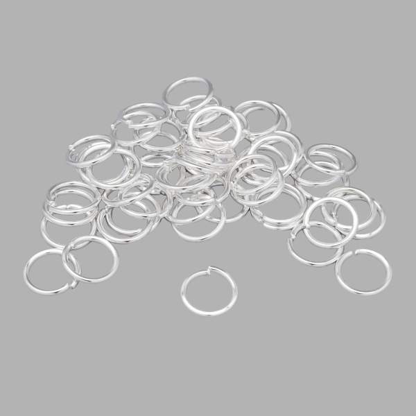 4AR244/245/246 Кольцо соединительное 0,9*8мм, 50шт/упак, Astra&Craft (Серебро)
