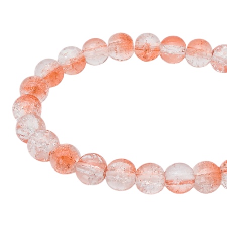 1301138 Бусины стеклянные 'Кракле' 8мм, упак/46шт., Astra&Craft (SY 18 градиент прозрачный/бежевый)