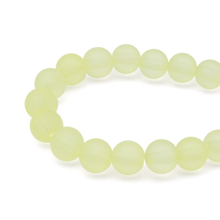 2008 Бусины пластиковые, полупроз., матовые цвет., круглые, 8мм, 20гр,70(+/-5)шт/упак, Astra&Craft (026 желтый)