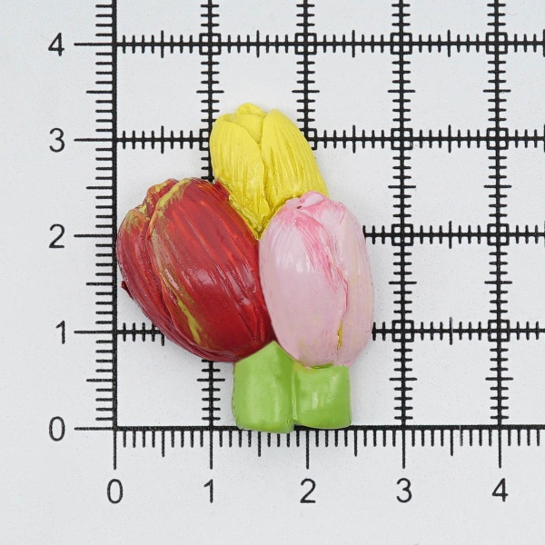 LR15-4623 Декор для рукоделия 'Тюльпан', красно-желтый, 4 шт/упак