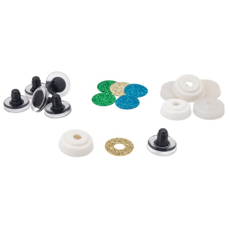 Набор глаза искристые ассорти 20мм, 6шт/упак