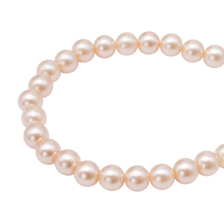 LY-264 Бусины пластиковые, 'жемчуг', цветные, круглые, 8мм, 500гр, Astra&Craft (A43 бежевый)