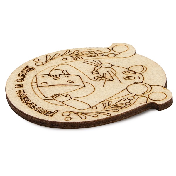 L-1304 Деревянная заготовка 'Всего и побольше' 6,5*6,9*0,3см Astra&Craft