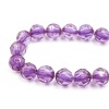 2024 Бусины пластиковые, акрил, прозрач. в цвете, граненые круглые, 10мм, 25гр, Astra&Craft (21 сиреневый)